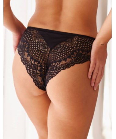 Culotte en dentelle noire VALEGE Flirty du S au XL _ TEKA MODE