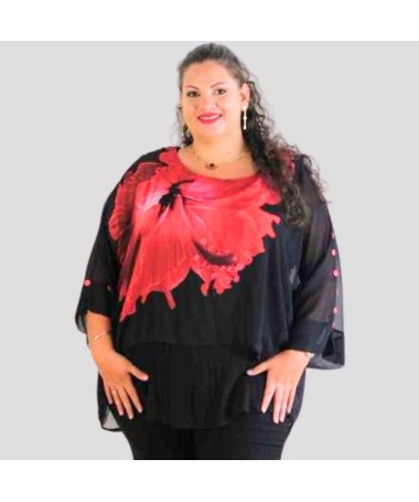 Top Fleuri Étoile Jean Marc Philippe - TEKA MODE