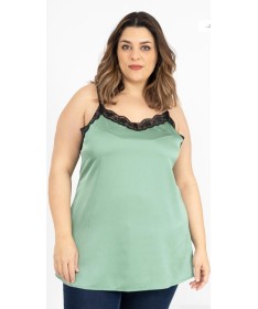 Débardeur effet satin du 46 au 60 AVEIRA vert
