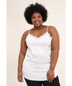 Débardeur effet satin du 46 au 60 AVEIRA blanc