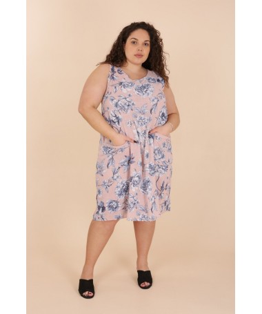 ROBE TARENTE rose TU du 50 au 54