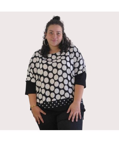 Top Polka Chic Grande Taille  Jean-Marc-Philippe - TEKA MODE
