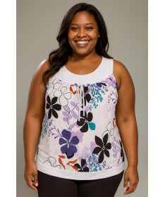Débardeur fleuri LILAS