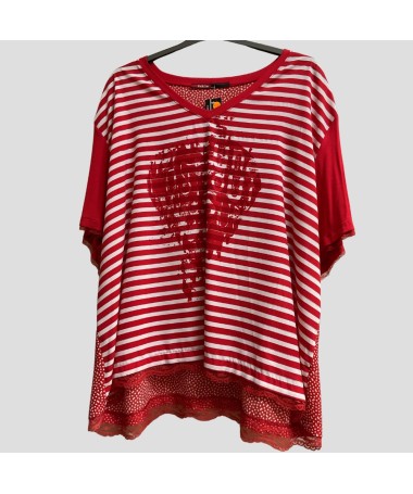 Top Kathia Rouge/Blanc 