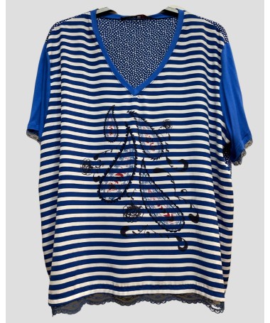 Top Kathia Bleu/Blanc 