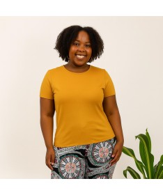 Top basique moutarde du 42 au 56