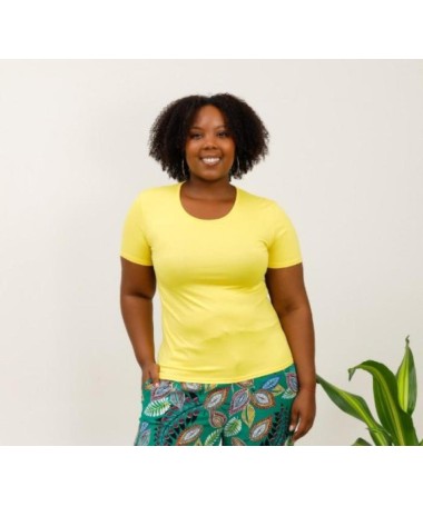 Top basique moutarde du 42 au 56