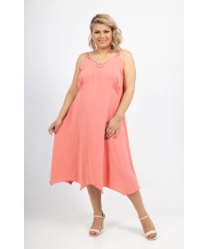 Robe Kenza du 46 au 60 corail
