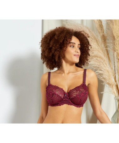 Soutien-gorge Rouge Bordeaux Pampelune Harmony taille 105E