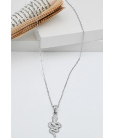 Collier Serpent Argenté acier inoxydable