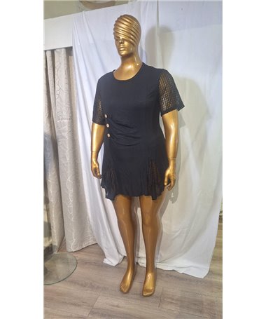 Tunique-Robe noire taille 52-54